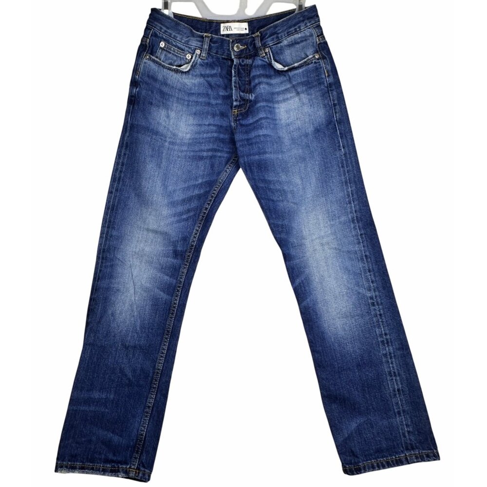 Zara Mens Kurabo Selvedge Slim Jeans Rare Denim Blue 2 Low Waist Western Aged 16
